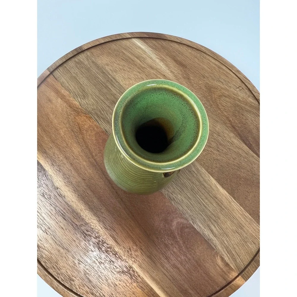 Green Ceramic Butterfly Flower Bud Vase Tabletop Accent‎ Decor